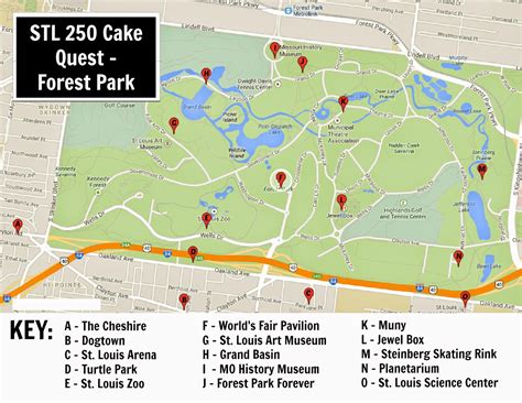 Map Of Forest Park Saint Louis Mo Paul Smith