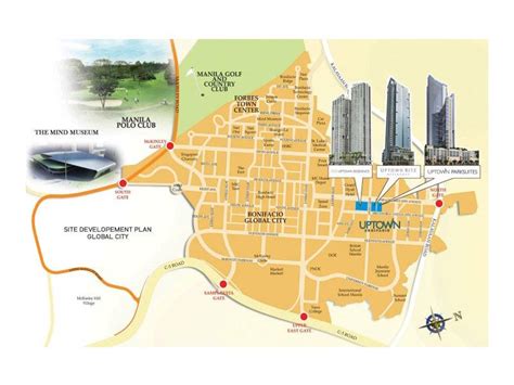 Uptown Bonifacio Map With Projects