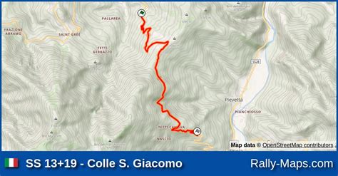 Ss Colle S Giacomo Stage Map Rallye Sanremo Wrc