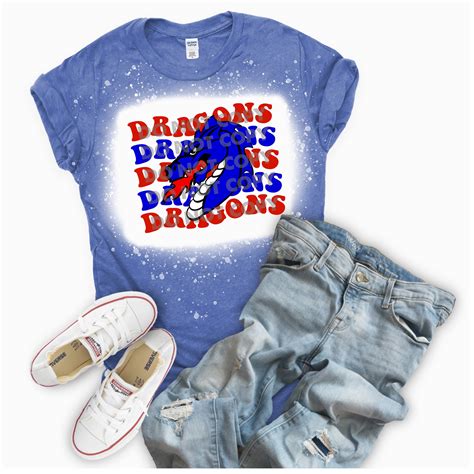 Retro Wavy Mountainburg Dragons School Spirit Mascot Svg And Png Etsy
