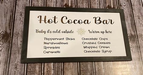 Hot Coca Bar Sign Etsy
