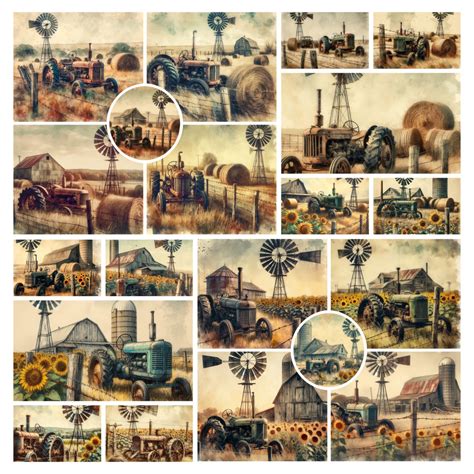 Solve Old Tractors Grid Jigsaw Puzzle Online With 324 Pieces