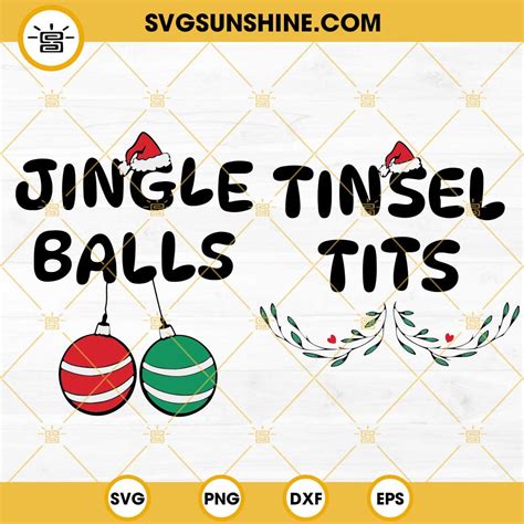 Jingle Balls Tinsel Tits Svg Chest Nuts Svg Matching Couple Svg Chestnuts Svg Jingle Balls