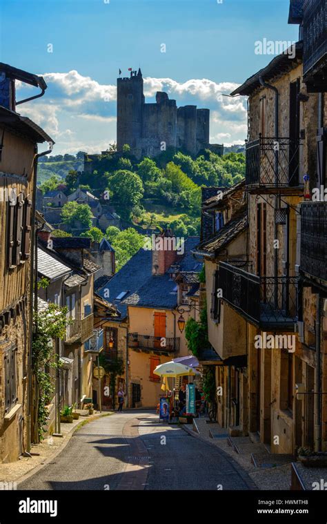 The Historic Occitanie Village Of Najac With Chateau Najac In The