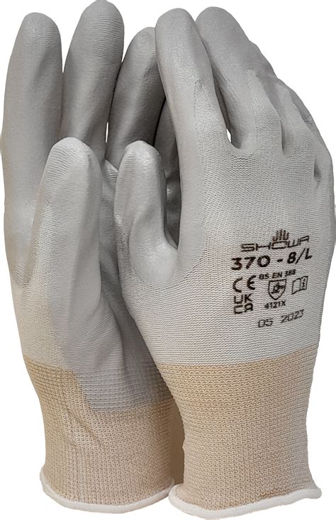 Guanto Nylon Spalmato Nitrile SHOWA 370 WHITE Cenigomma