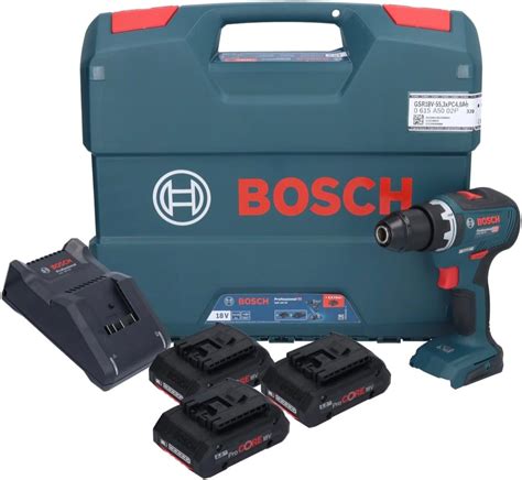 Bosch Professional 18V System GSR 18V 55 Akku Bohrschrauber Inkl 3x 4