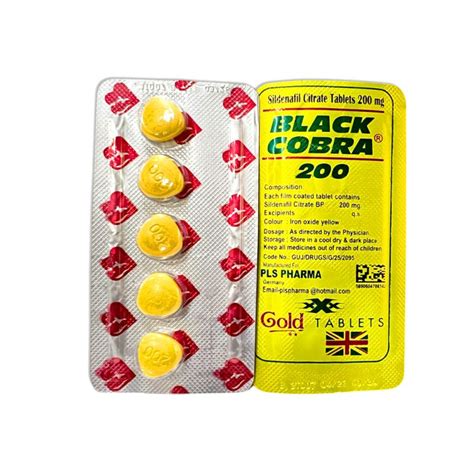 Yellow 150-200gm Black Cobra 200 Tablets, For Personal, Cilnical