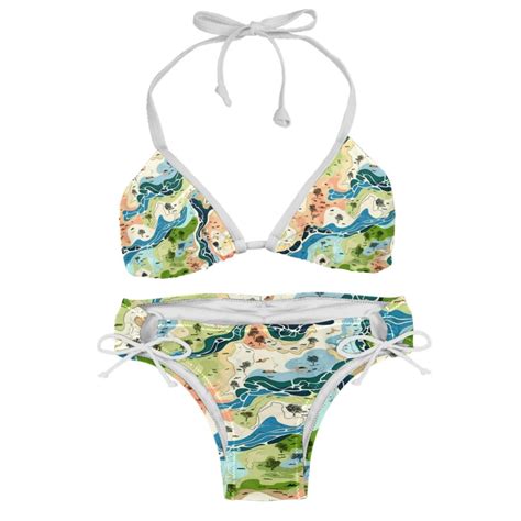 Atlas Detachable Sponge Adjustable Strap Bikini Set Two Pack Swimsuit Suit Beach Pool Party