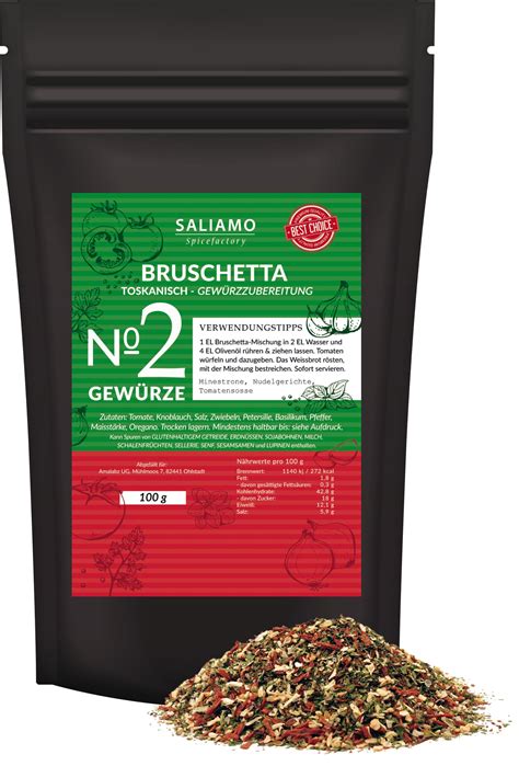 Saliamo 100g Bruschetta Gewürz Toskanisch Gewürzmischung