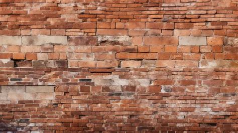 Patterned Texture Of An Ancient Brick Wall Seamlessly Blending Into The