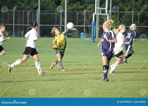 Female Junior College Soccer Action Editorial Stock Image Image Of
