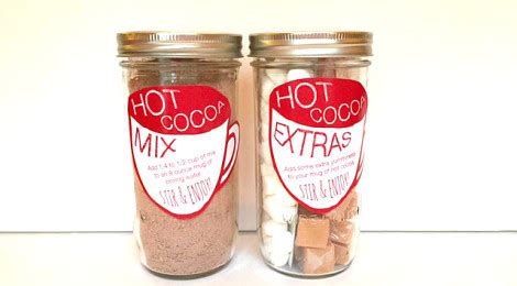 Diy Hot Cocoa Gift Set In A Jar