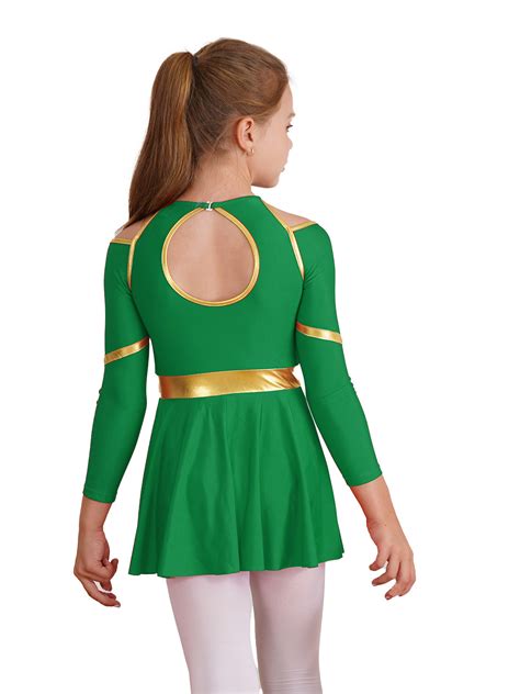 Iefiel Kids Girls Halloween Cheer Leader Costume Outfit Long Sleeve