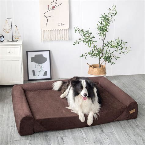 KOPEKS Orthopedic Sofa Dog Bed w/ Removable Cover, Brown, X-Large - Chewy.com