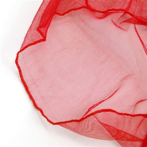 Sexy Red Sheer Mesh Loose Sleepwear Bodysuit Teddy Lingerie N