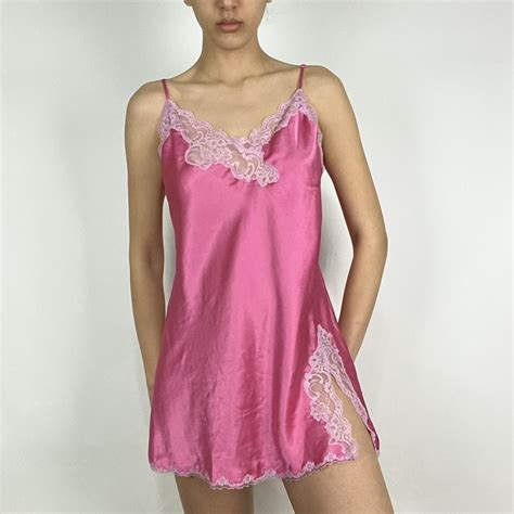 Vintage Hot Pink Victorias Secret Slip Dress Open Depop