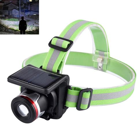 Solar Powered 5w Xpe Led Headlamp Headlight Outdoor Waterproof Sport