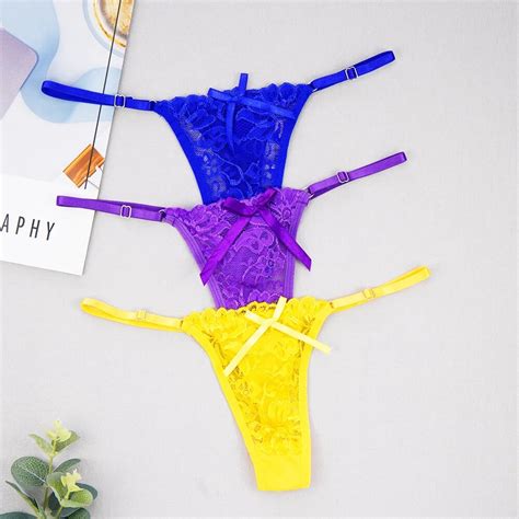 Billionm Women Sexy Thongs Panties Lace Transparent Panty See Through Erotica Lingerie