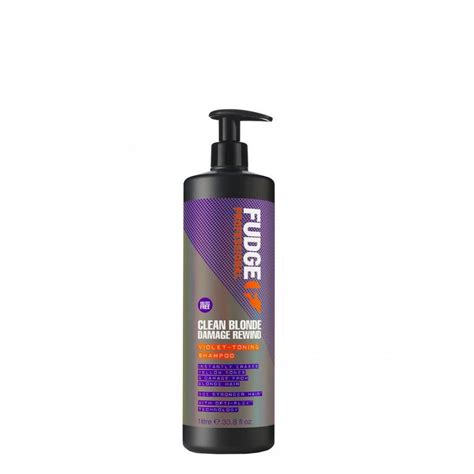 Fudge Clean Blonde Damage Rewind Violet Toning Shampoo DHS UK