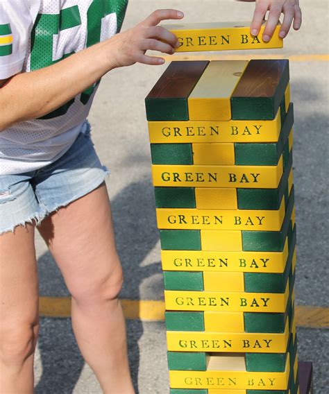 Jenga Inspired Tower Block Game In Green Bay Packers Colors Can Be