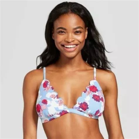 Vanilla Beach Swim Vanillabeach Womens Blue And Red Floral Bikini