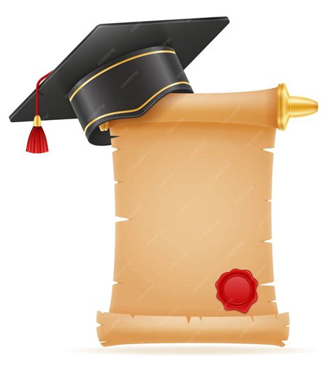 Graduación Académica Birrete Tapa Cuadrada Vector Premium
