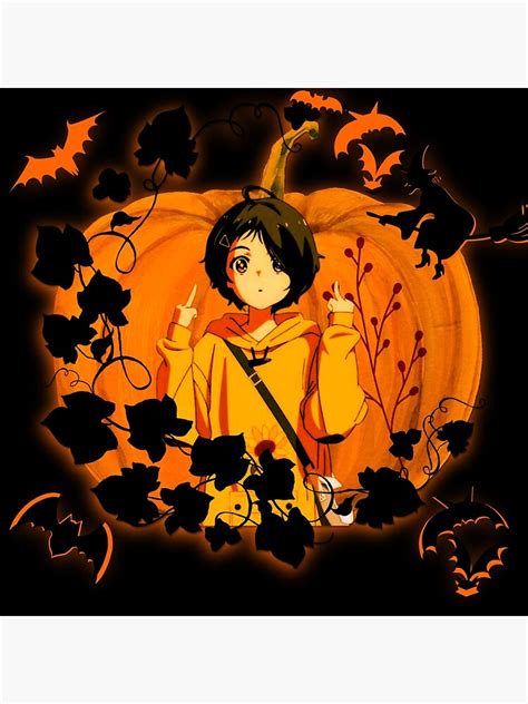 Fuck Off Halloween Pumpkin Head Anime Poster For Sale By Anime But Black Redbubble