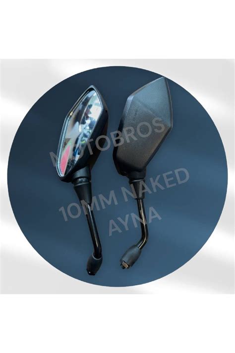 Motobros Motosiklet Naked Bajaj Pulsar Ns200 Ayna Takımı 1 Kalite 10mm Geniş Görüş Açılı Model