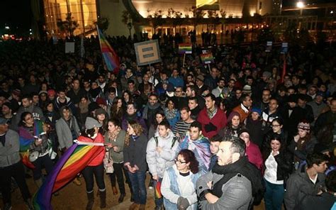 Gay Rights Activists Rally In Tel Aviv The Times Of Israel