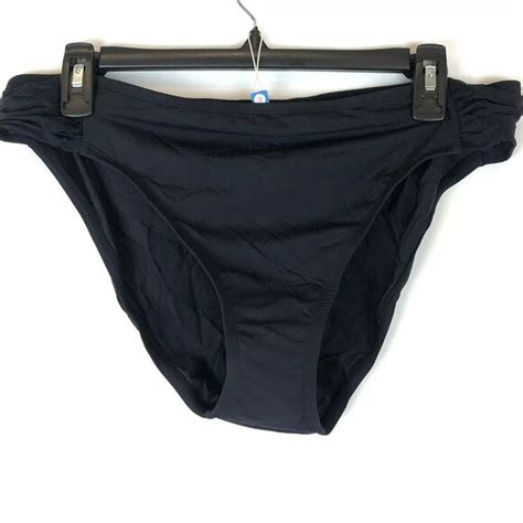 Bleu Rod Beattie Swim Bleu Rod Beattie Womens Black Shirred Side Bikini Bottom Size Poshmark