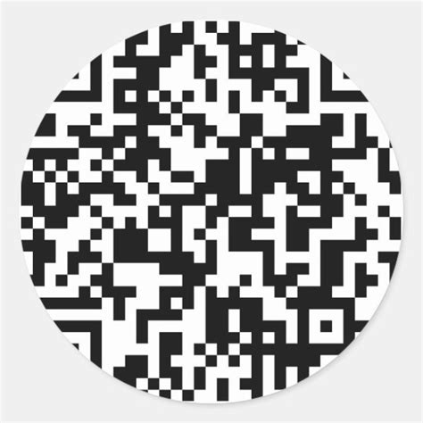 QR code design Classic Round Sticker | Zazzle.com