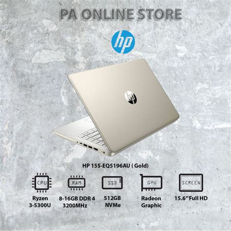 HP 15S Laptop | AMD Ryzen™3-5300U | 8GB RAM | 512GB SSD | 15.6" FHD ...