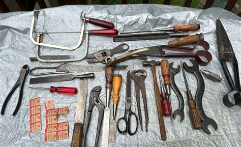 Large Lot Vintage Keen Kutter Simmons Tools Wrenches Chisels