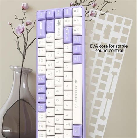 Bedraad Toetsenbord 68 Toetsen Hot Swappable Rode Schakelaar USB Mechanisch Bol