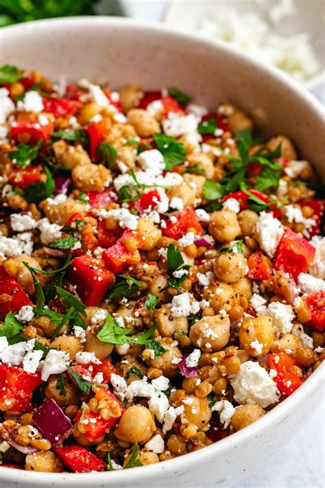 Lentil and chickpea salad - The Delicious plate