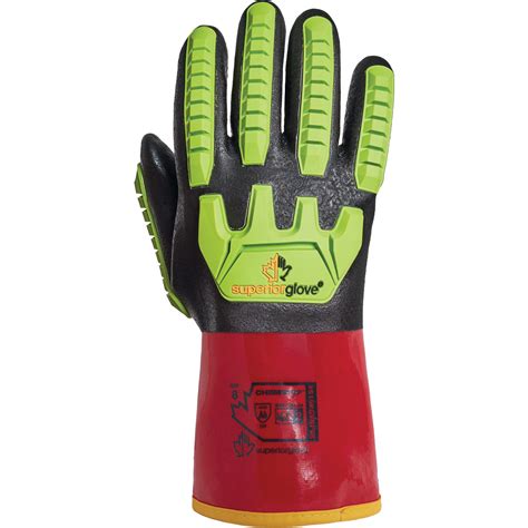 Superior Glove Works Ltd S15kgvnfvb9 Chemstop High Visibility Cut Resistant Gloves Size Large