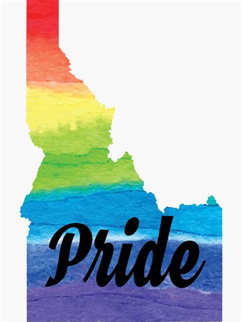 Gay Pride Flag Idaho LGBT Month Lesbian Bisexual Sticker For Sale By Matt76c Redbubble