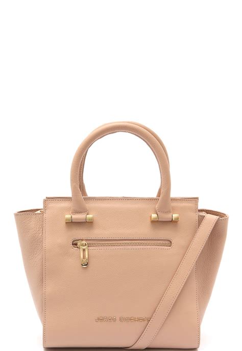 Bolsa Couro Jorge Bischoff Zíper Nude Compre Agora Dafiti Brasil