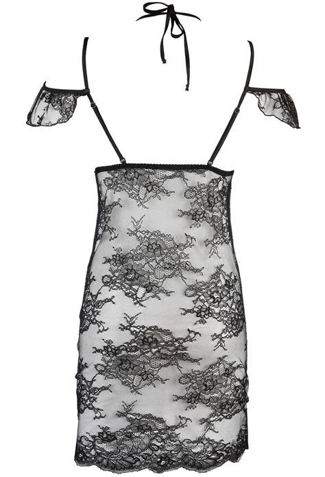 Babydoll aus Blütenspitze schwarz Babydolls Club Hot Fashion Odretto Highheels