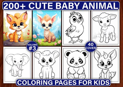 200+ Cute Baby Animal Coloring Pages Graphic by Asma Store · Creative ...