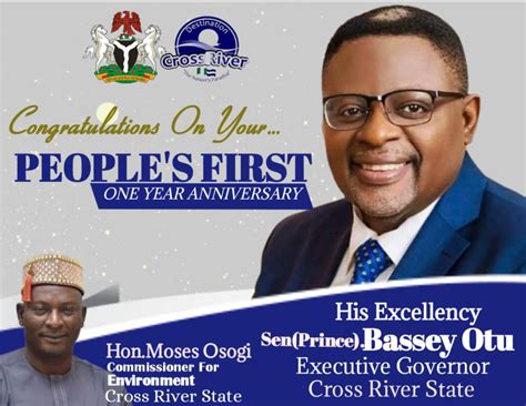 Goodwill Message To Governor Prince Bassey Edet Otu At One Year Of