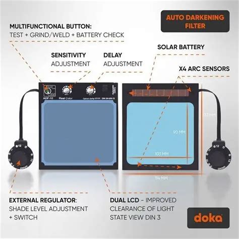 Doka Ultima Black Automatska Maska Za Zavarivanje Mm