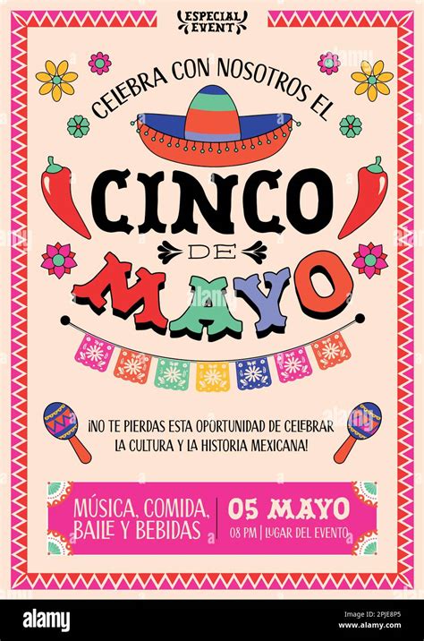 Cinco De Mayo May 5 Federal Holiday In Mexico Fiesta Banner And