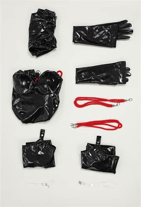 Bondage Craving Sexy Lingerie Set Gothic Lingerie Outfit Black Bondage One Piece Bodysuit In