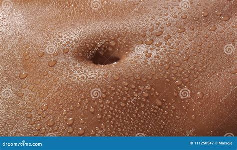 Bodyscape Of A Nude Wet Belly Stock Image Image Of Girl Reflect