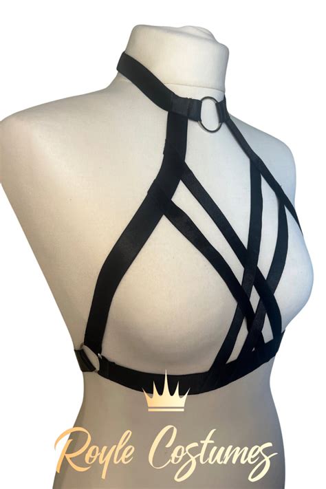 Adjustable Simple Black Body Harness For Festival Fashion Black Bikini Harness For Burning Man