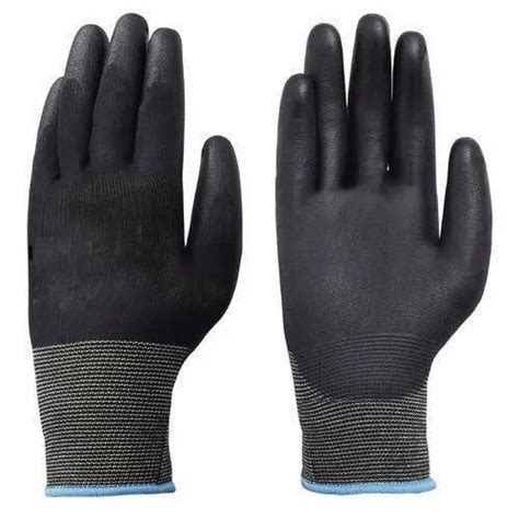 Unisex Plain PU Coated Black Hand Glove Size Free Size At Rs 80 Pair