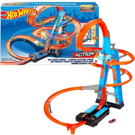 HOT WHEELS ZESTAW SKY CRASH TOWER TOR SAMOCHODOWY 12064459022 Oficjalne Archiwum Allegro