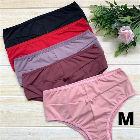 Kit 5 Calcinhas Senhora Cintura Alta Calçola Lingerie Revenda Shopee Brasil