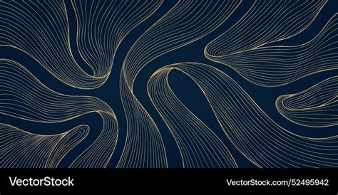 Gold Wav Background Abstract Line Texture Vector Image